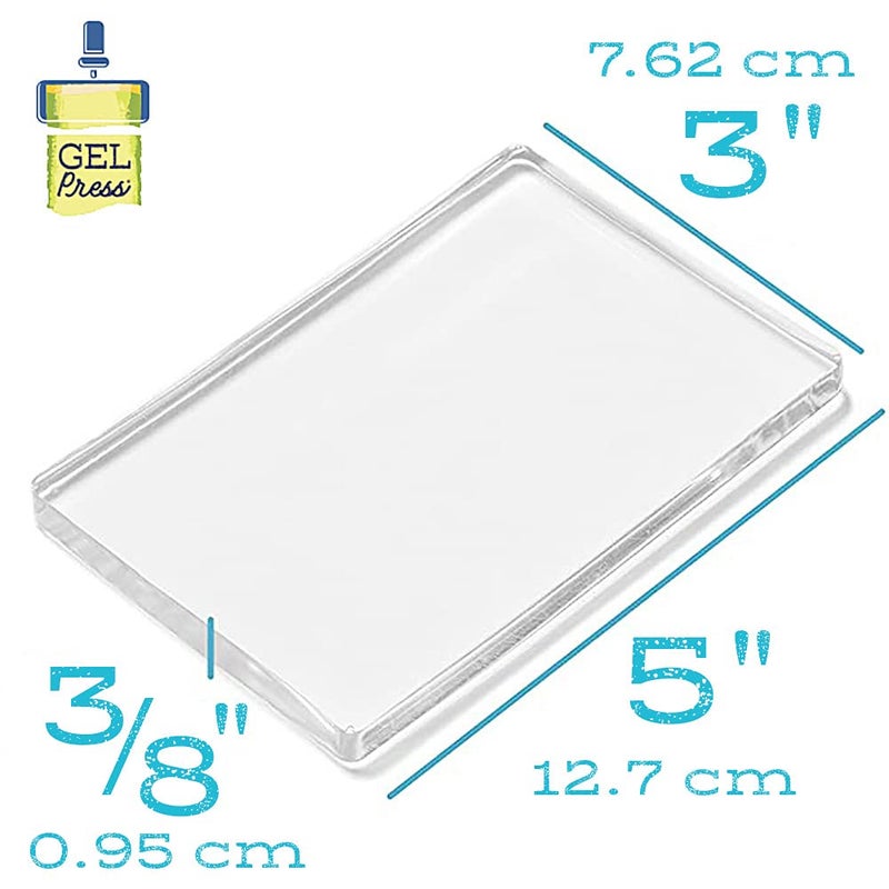 Gel Press Monoprinting Print Plate - 3â€ X 5â€ Gel Plate - Printmaking Supplies - Reusable Gel Printing Plate for Press Art for Card Making, Scrapbooking, Journaling, Arts and Crafts, Home Decor - Image 2